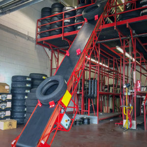 conveyor accessories- floor to floor tire conveyor